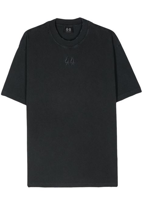 Black logo-print T-shirt 44 Label Group - men